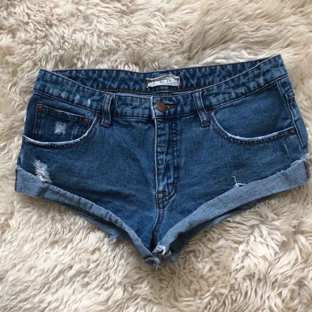 Free people jean shorts